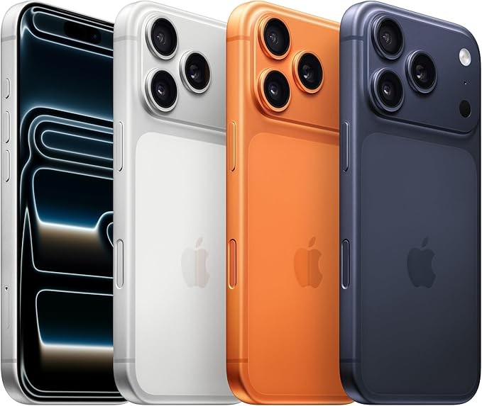 Apple iPhone 17 Pro Max 1TB: 6.9" Display, A19 Pro Chip, Record Battery Life on iPhone, Pro Fusion Camera System, Center Stage Front Camera; Cosmic Orange